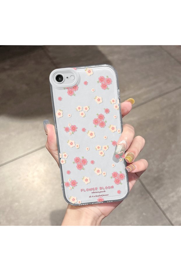 iPhone 7/8/Se 2020 2022 Compatible Case Camera Protected Transparent Ultra Thin Silicone Cover Flower World