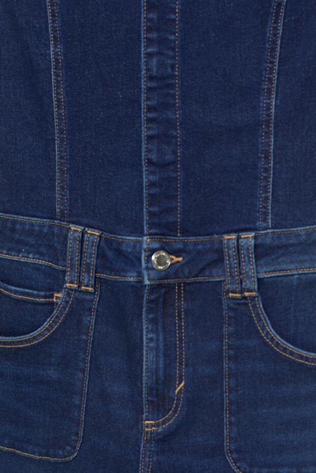 Bootcut denim tulum - 6