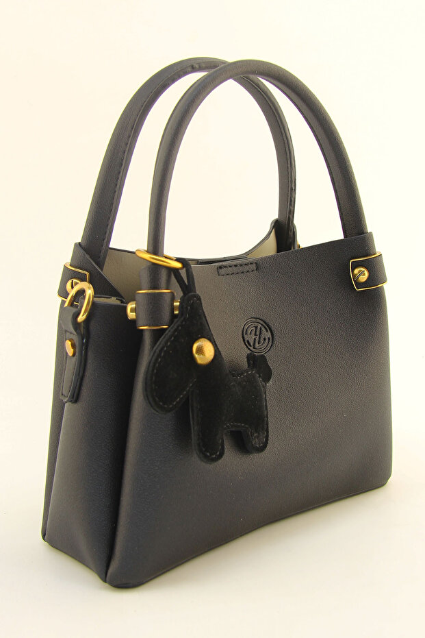 Women's Black Small Size Mascot Three-Eyed Handbag