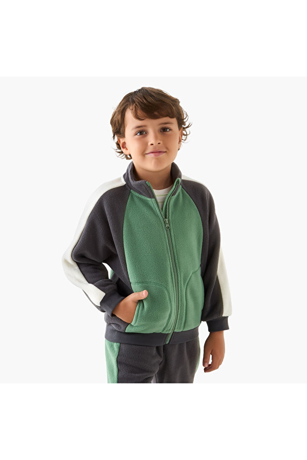 طقم جاكيت وبنطال رياضي بألوان متداخلة - 2