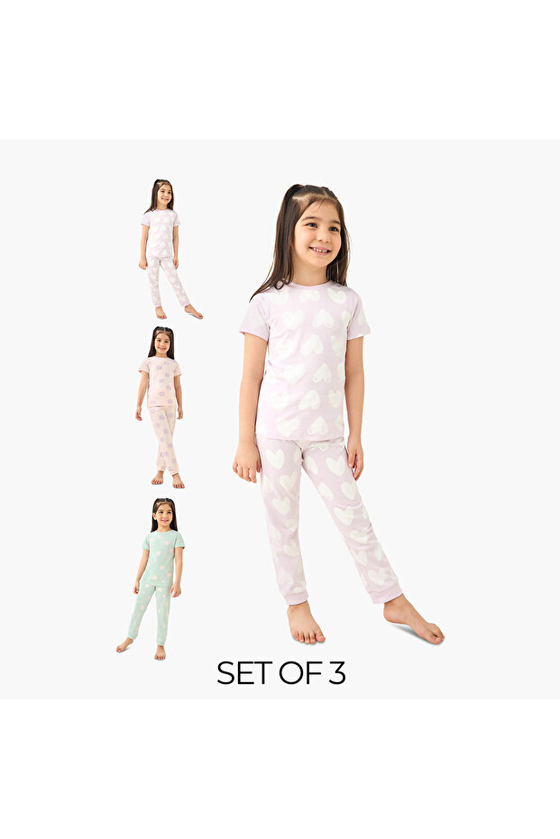 Printed T-shirts and Pyjamas - Set of 3