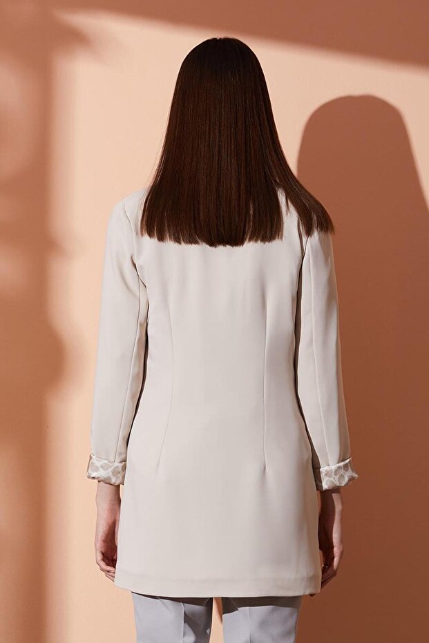 سترة بيج مزدوجة الصدر - نمط فم الكم - 4