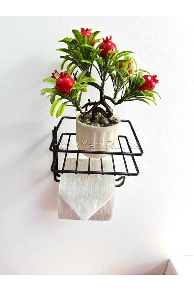 Adhesive Black Metal Toilet Paper Holder with Refill Toilet Paper Hanger Wc Paper Holder