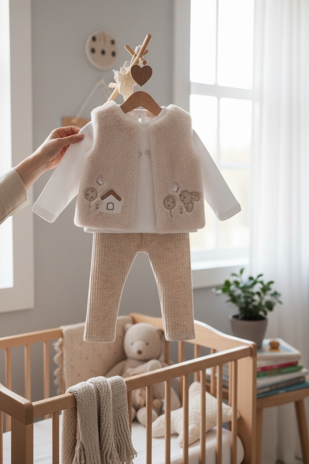Plush Vest 3-Piece Tights Set