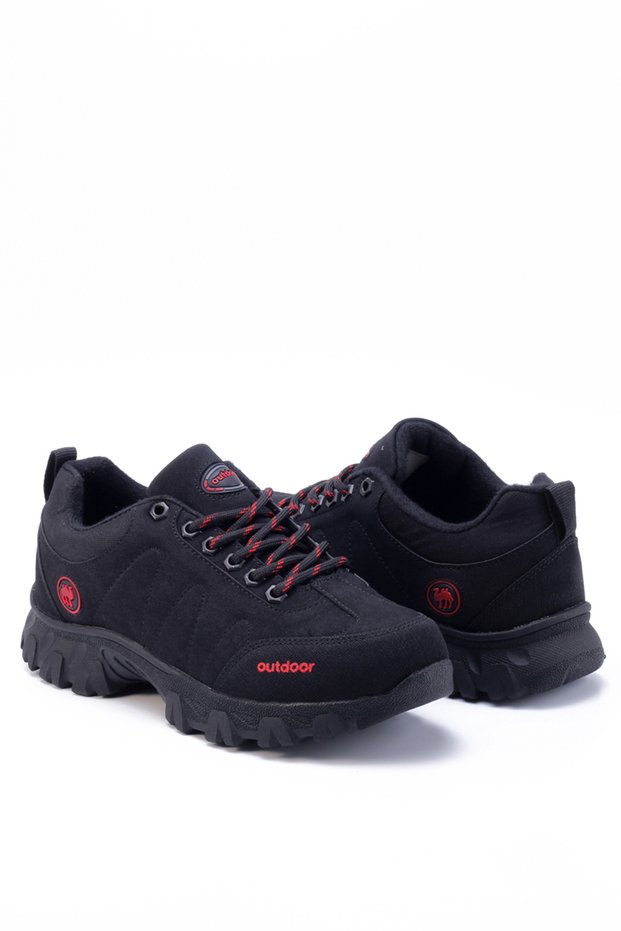 Black Winter Durable Lace-Up Unisex Outdoor Boots 4054