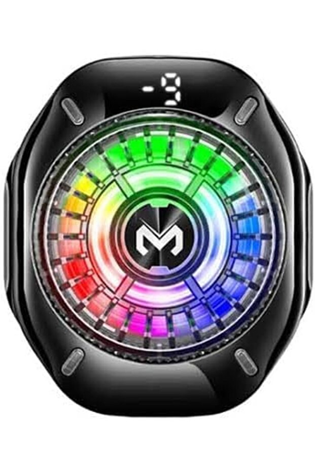 Mobile Phone Cooler with Circular RGB Lighting