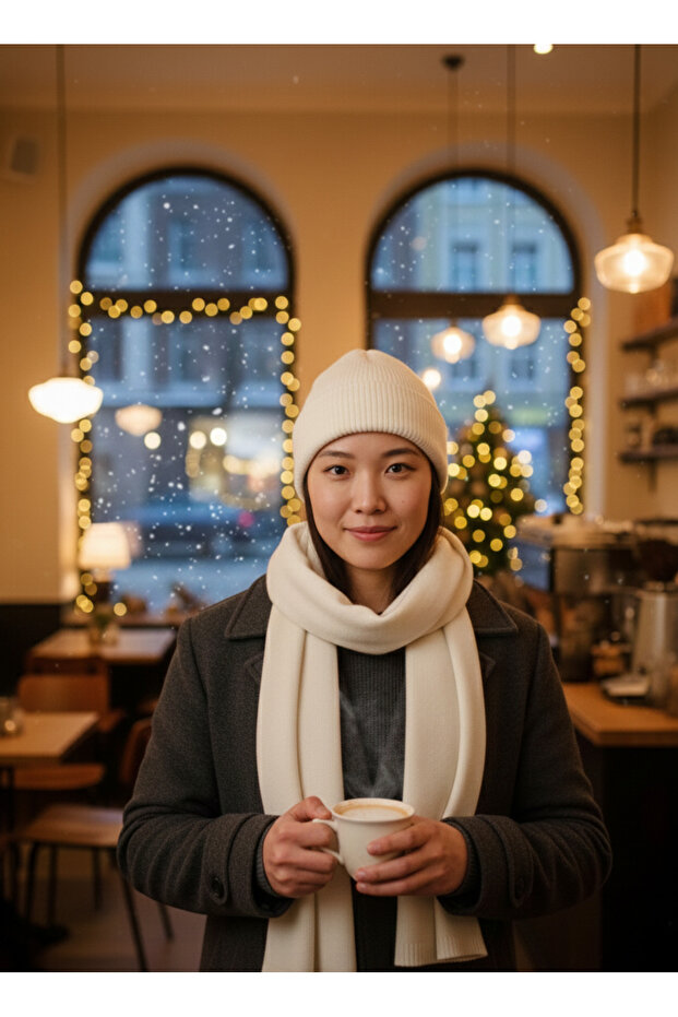 Women's Burgundy Scarf & Beret Set |   Winter Casual Chic
