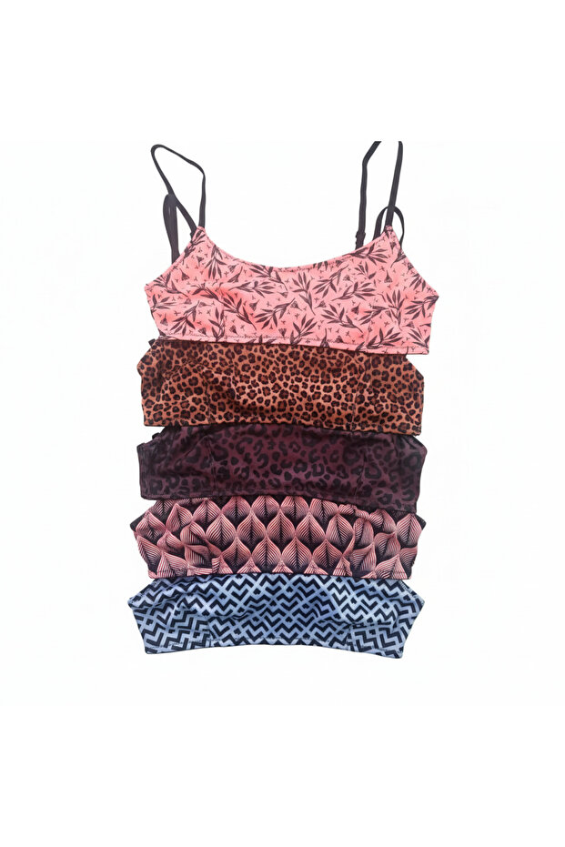 Women's Wire Free Unsupportive Scoop Bralet 5 Colors 5 Pack Bras Bb2133
