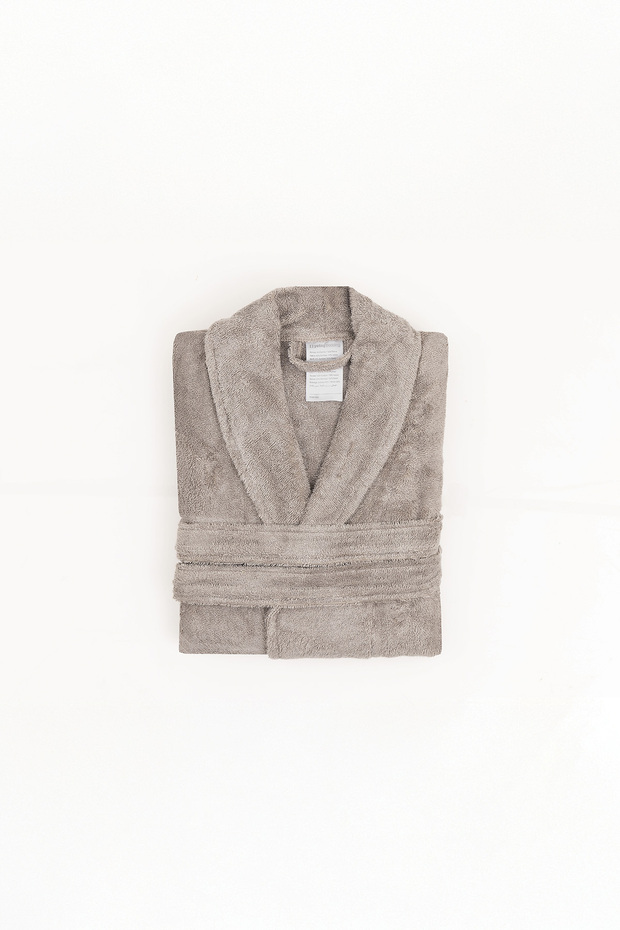 Esna Bathrobe, 60% Cotton - 40% Bamboo - Mink - 1