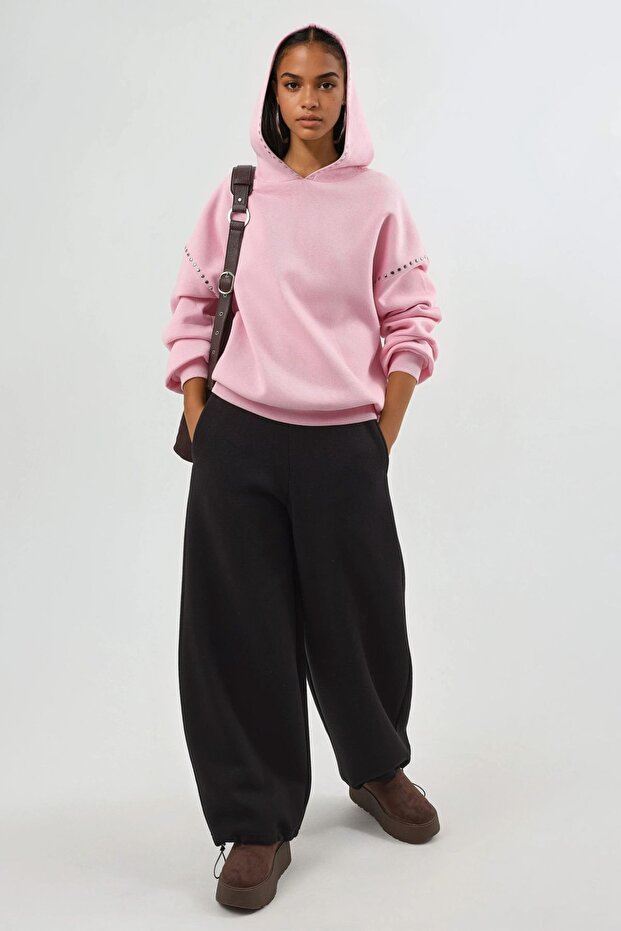 BUSEM Kapüşonlu Rahat Kesim Sweatshirt - 4