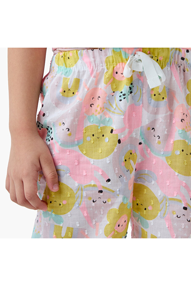 طقم قميص وبيجامة مطبوع - 5