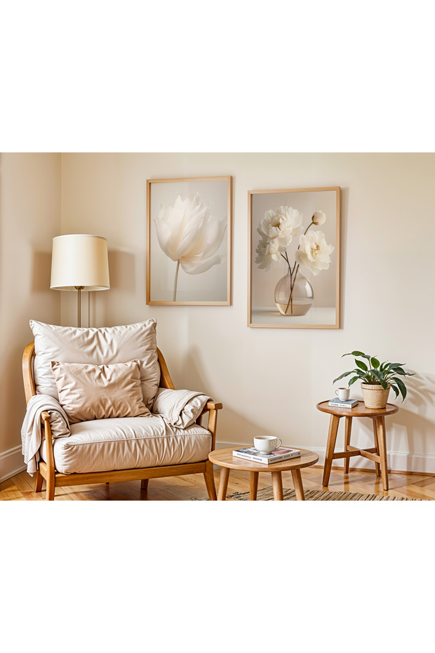 Çerçeveli 2 Parça Ahşap Tablo, - 2