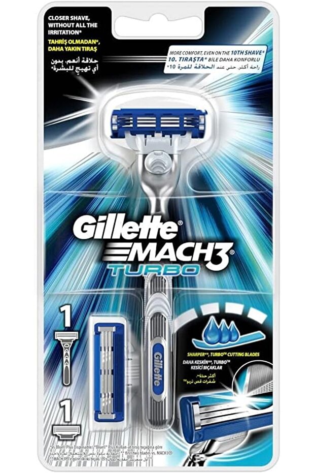 406 Mach 3 Turbo Razor with 2 Cartridges