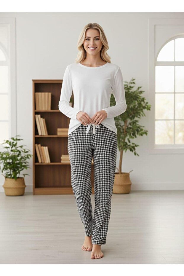 Women's Patterned Suede Single Bottom - 2