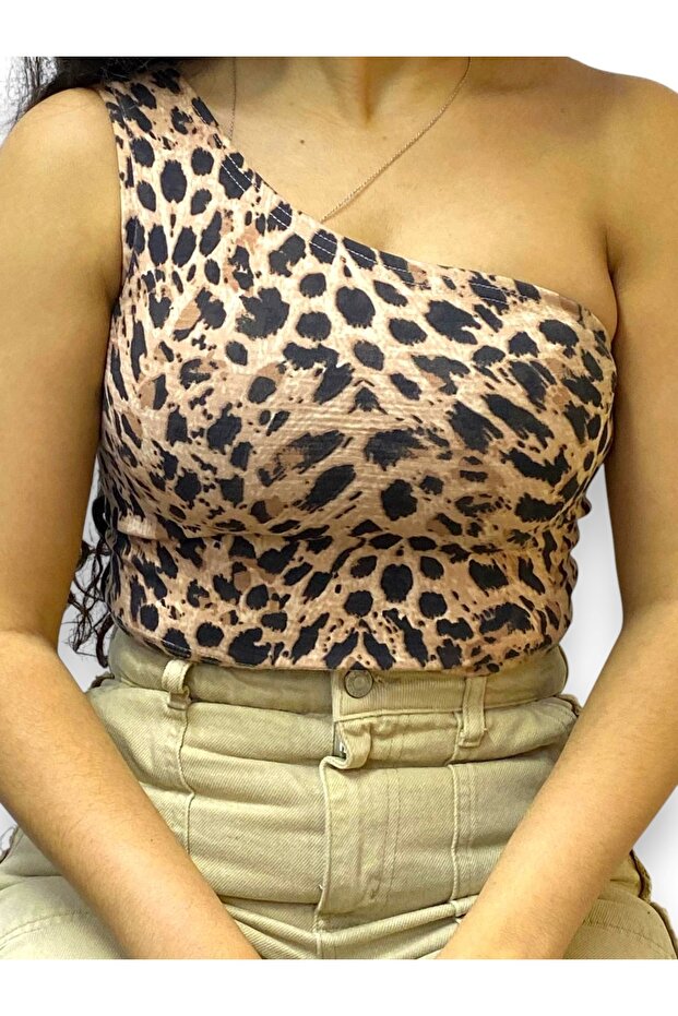 Leopar Crop Bluz - 2