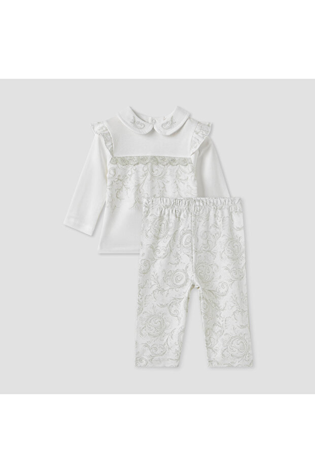 طقم بيجاما وبلوزة مطبوع - 1