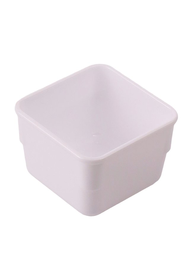 White Color 12 Pieces Mini Organizer Box Paper Clip Holder Eraser Holder Rubber Box 7.5 cm * 7.5 cm White