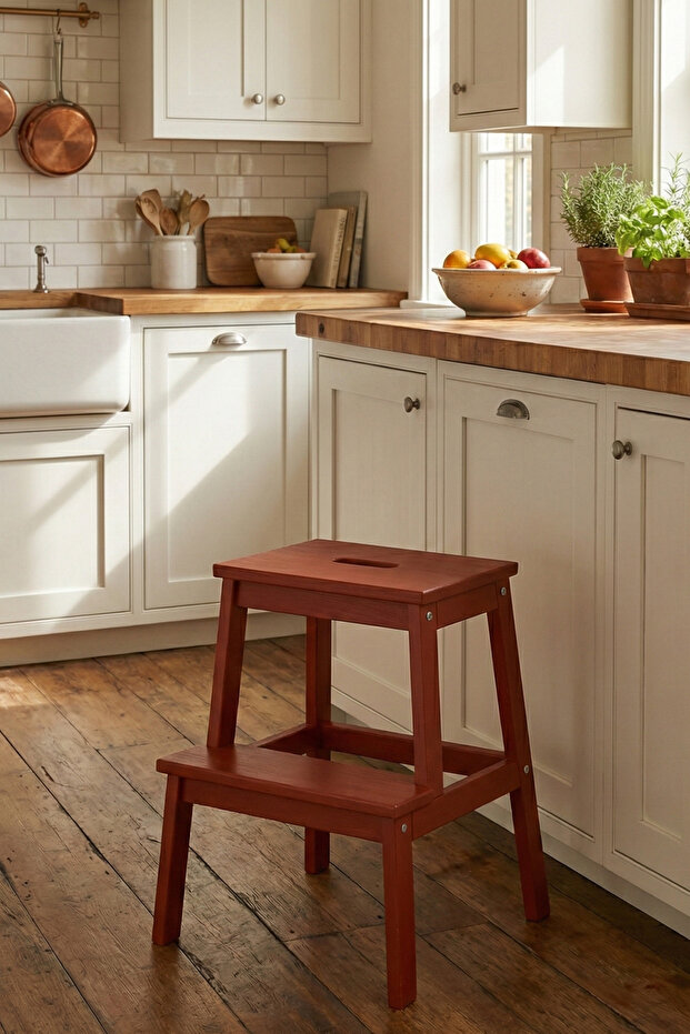 Merdivo Basamaklı Ahşap Tabure - 1