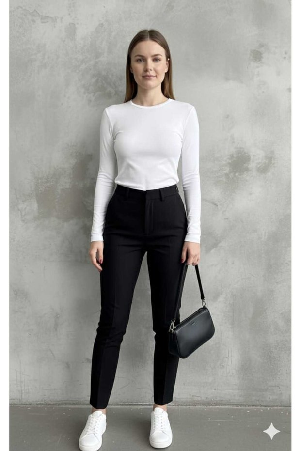 Off-white round neck soft textured molded fabric stretchy Slim Fit bodysuit.