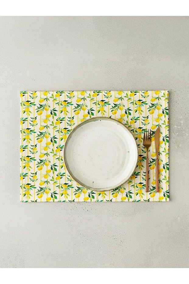 Lemon Cotton 6-Piece American Dinner Set