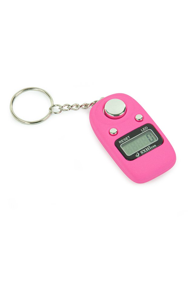 Lighted Keychain Zikirmatik Digital Prayer Beads - Pink