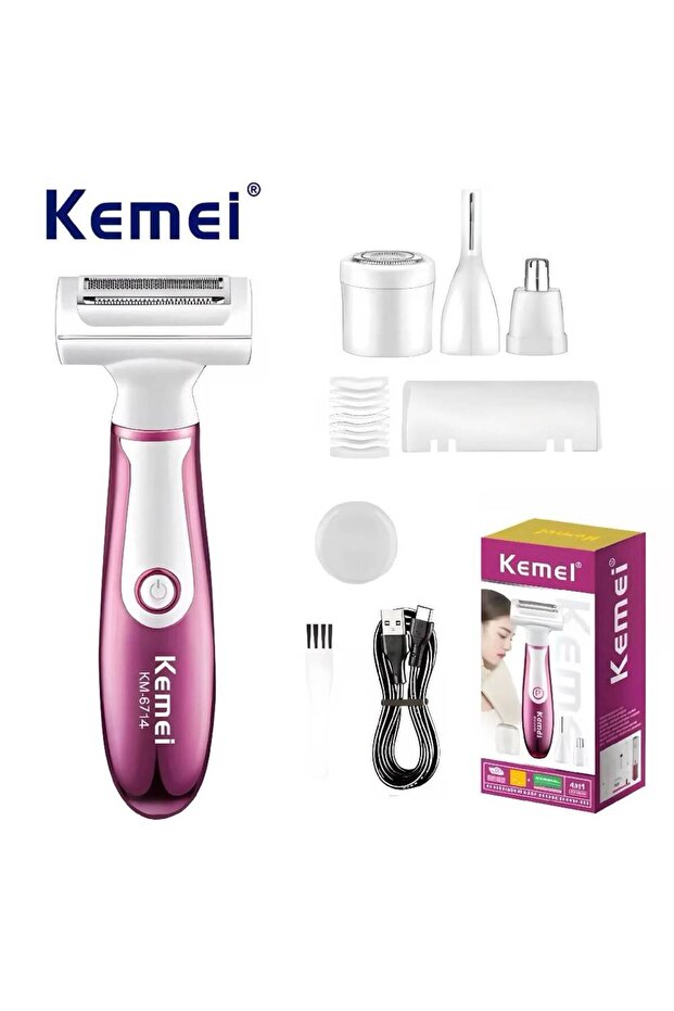 KM-6714 Electric Epilator Razor - Body Hair Removal USB