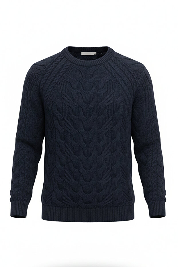 Erkek Bisiklet Yaka Kalın Kazak - 4