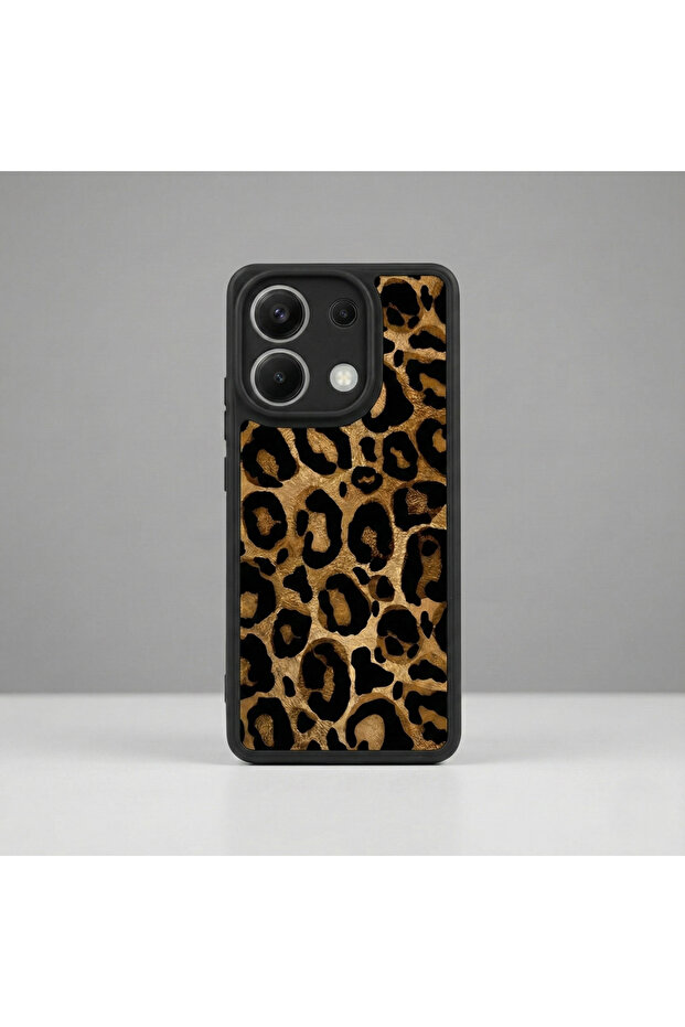 حافظة هاتف فاخرة متوافقة مع ريدمي نوت 13 برو 4G بنمط جلد الفهد وحماية ضد الصدمات - 3