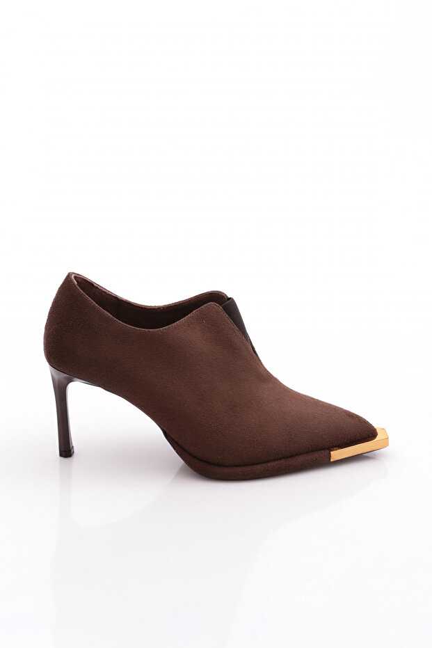 1830 Kadin Gold Detatli Topuklu Bot - 1