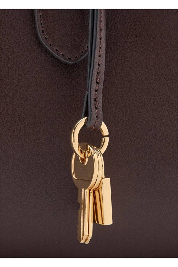 Deri görünümlü bowling çanta - 5