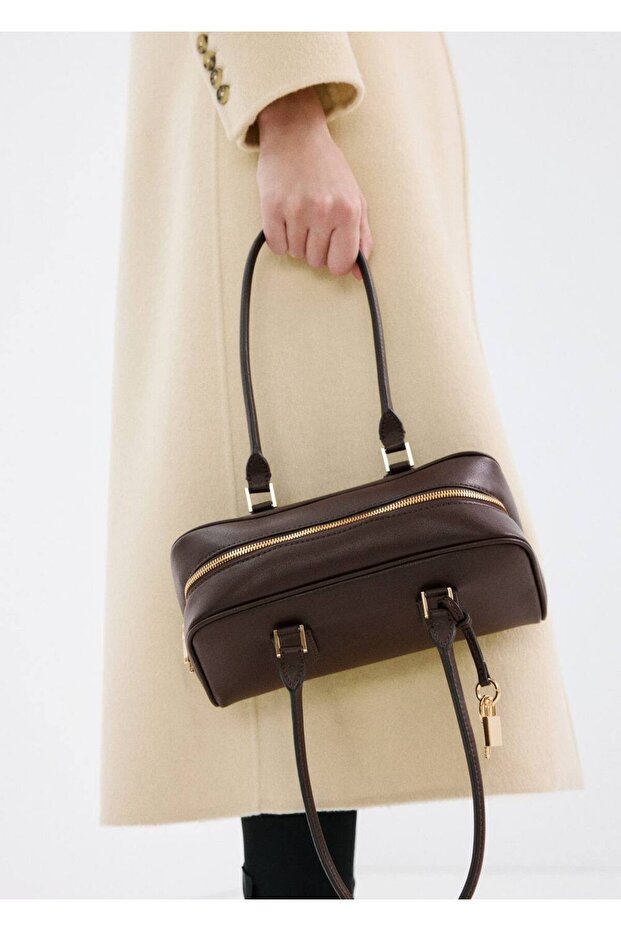 Deri görünümlü bowling çanta - 6