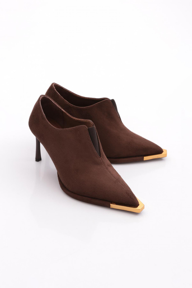 1830 Kadin Gold Detatli Topuklu Bot - 2