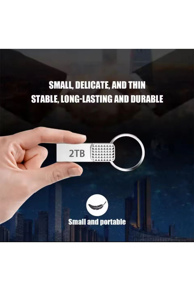 Slim 2TB USB Flash Drive | High-Capacity Portable Storage Memory Stick - 4