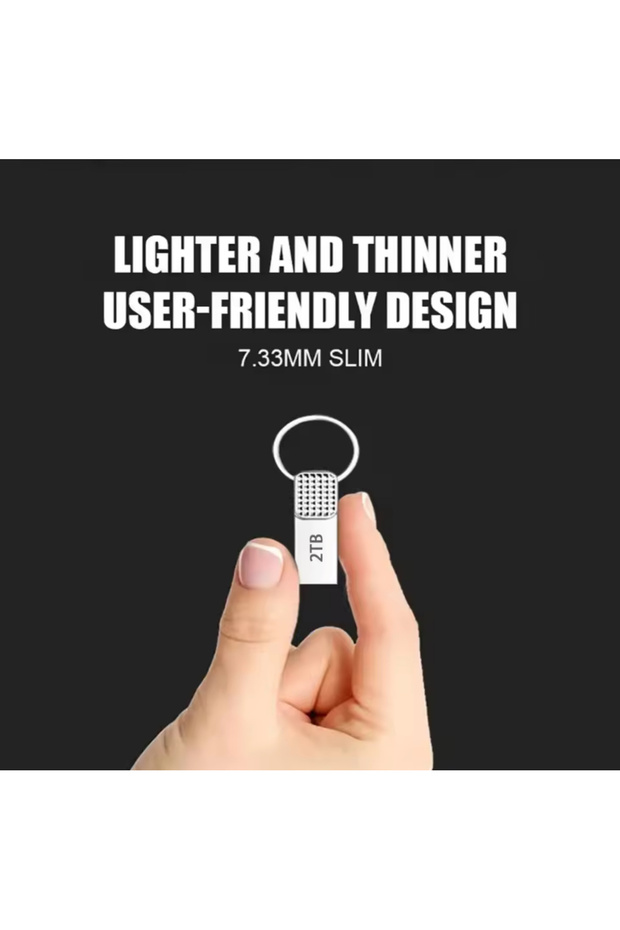 Slim 2TB USB Flash Drive | High-Capacity Portable Storage Memory Stick - 7