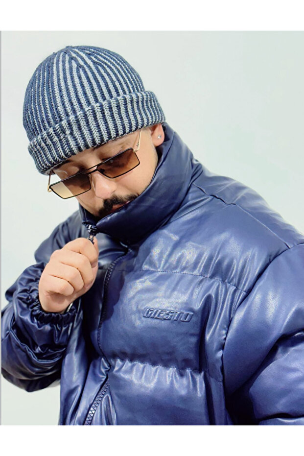 معطف جلدي قابل للنفخ