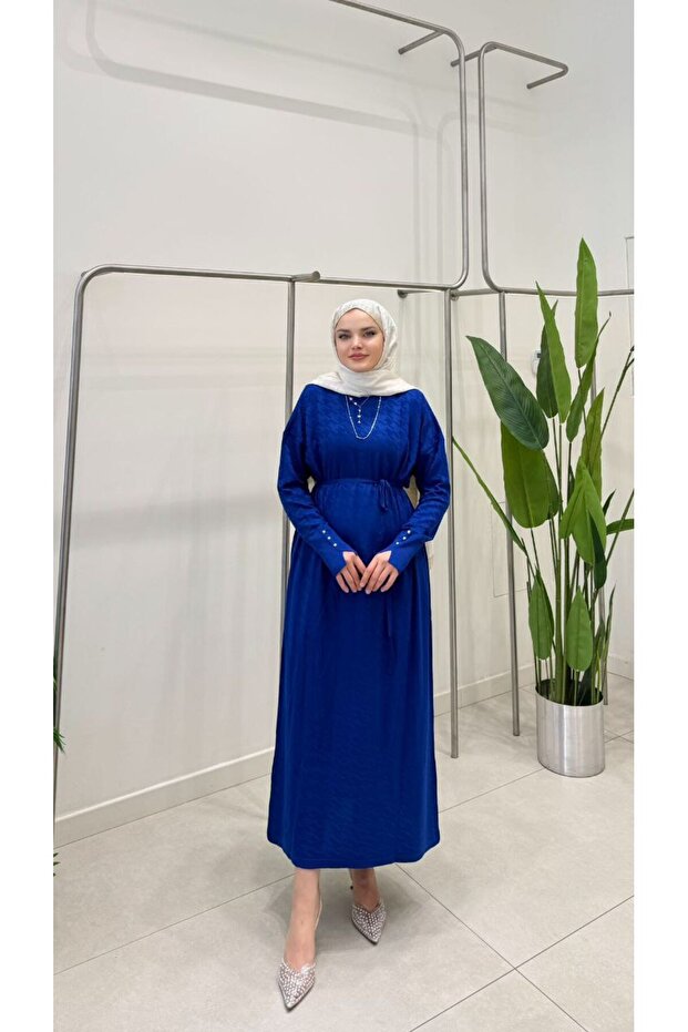 Merserize uzun elbise - 1