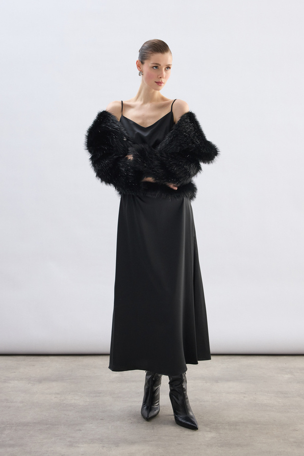 Wide Collar Fur - Black - 7