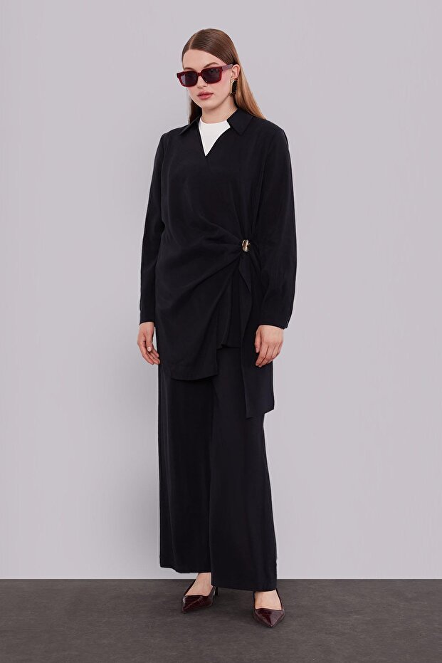 مجموعة مزدوجة مع إكسسوار جانبي أسود - 1