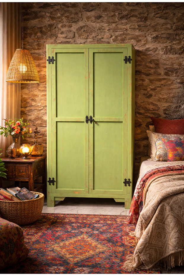 Vintage ahşap dolap - 4