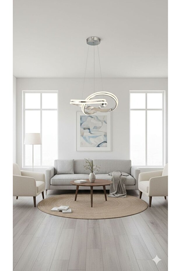 ÇİFT YOLLU LEDLİ SARKIT AVİZE - 1