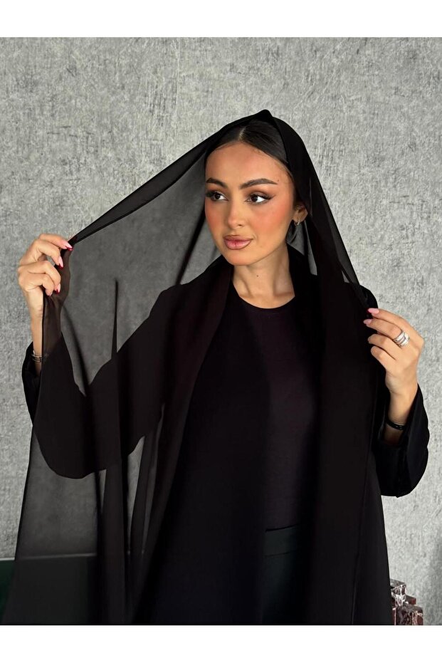 طرحة سادة اسود - 3