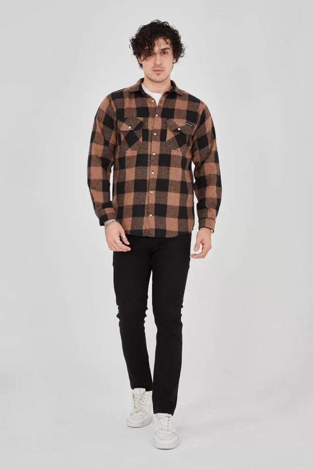 Men's Lumberjack Shirt - Brown - 1