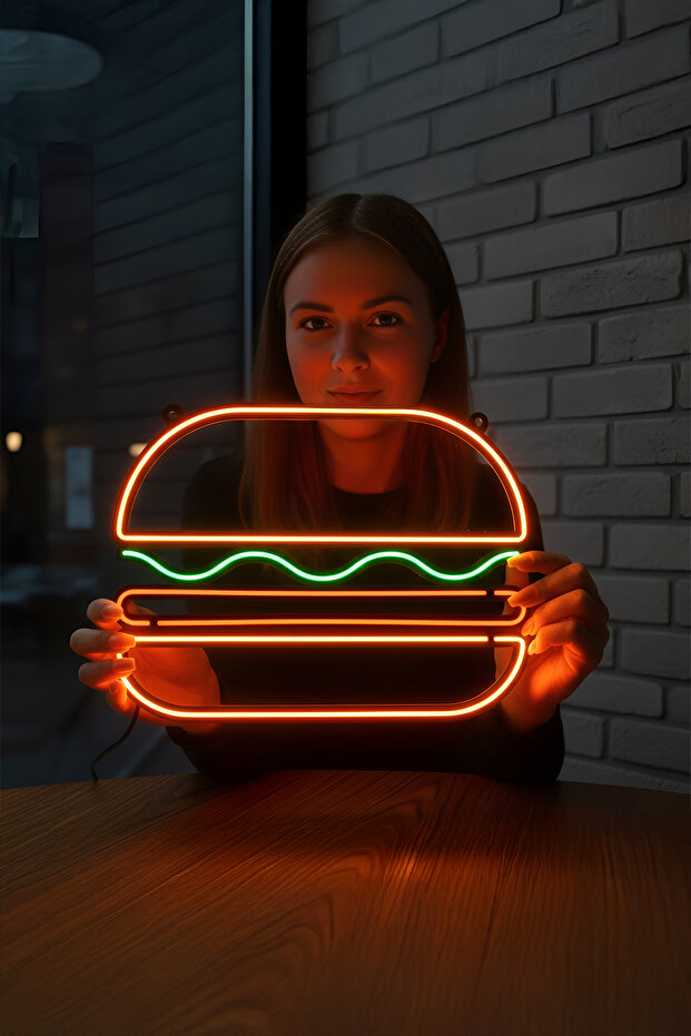 Hamburger Neon Dekor - 3