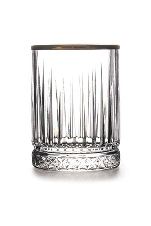 Pasabahce 6-Piece Elysia Golden Touch Shot Tumbler Set 110 ml Clear/Gold