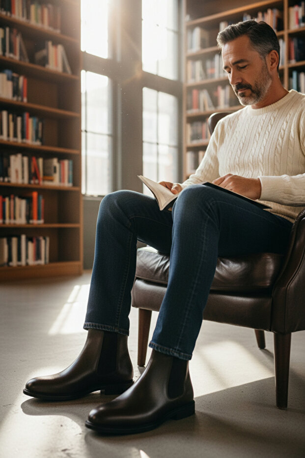 STORE Siyah Erkek Deri Bot BLAST - 4