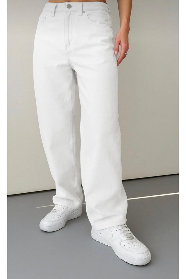 New Season High Waist Loose Wide Leg Women's Palazzo Jeans