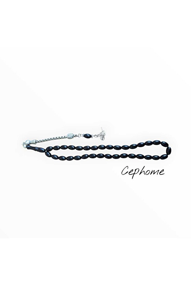 Oltu Stone Prayer Beads Barley Model 6–9 mm Original Stone Classic