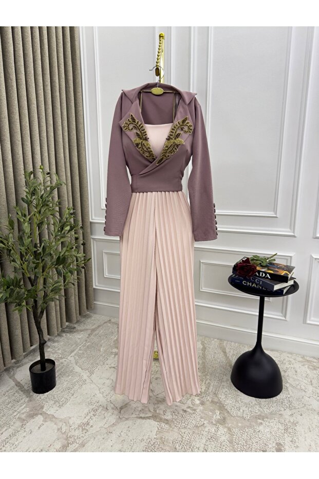 Two-piece jumpsuit, Barbie fabric - 6