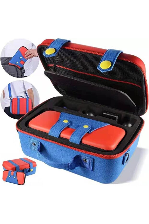 Portable Waterproof Carrying Case for Switch,Lite,and OLED,Large Capacity Travel Organizer with Adjustable Dividers