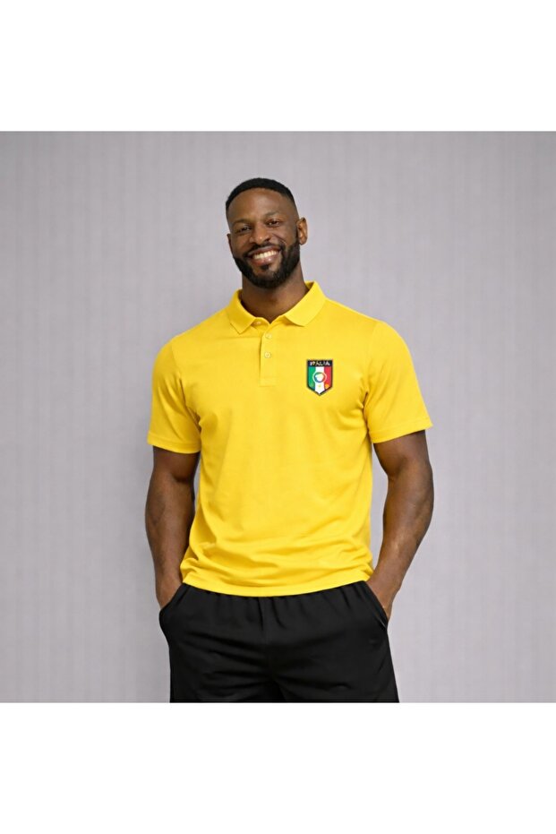 Men's Italy Printed Polo Neck T-Shirt